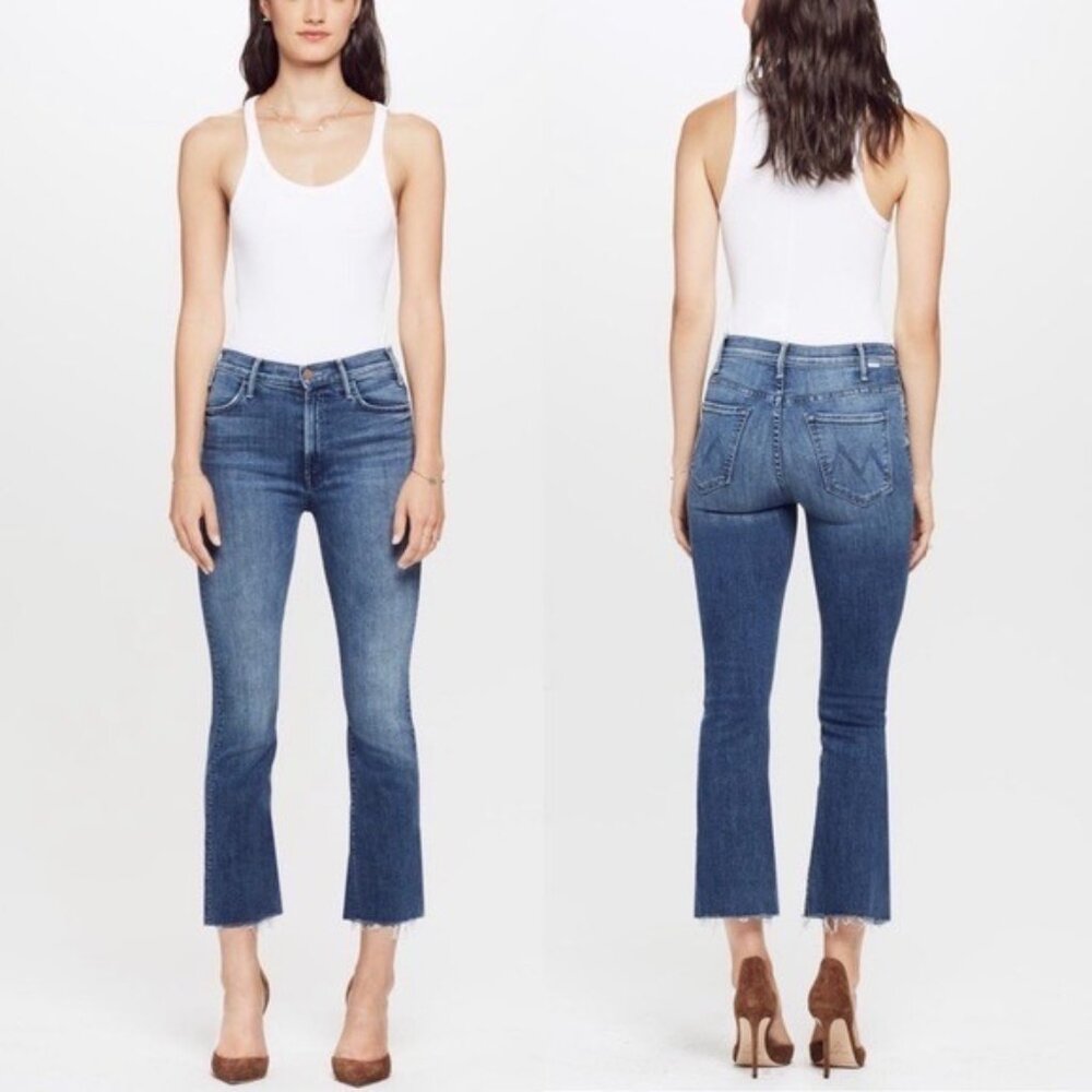 MOTHER The Hustler Ankle Fray Jeans in Groovin Size 26